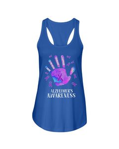 Alzheimers Awareness T-Shirt Ladies Flowy Tank