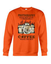 Load image into Gallery viewer, Solve Most Problems Camera Map Photography T-Shirt Sweatshirt