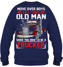Load image into Gallery viewer, Old Trucker Move Over Boys Black T-Shirt Sweatshirt