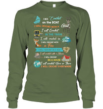 Load image into Gallery viewer, Crocheting Everywhere Black Quote T-Shirt Unisex Long Sleeve