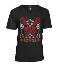 Load image into Gallery viewer, Funny Lacrosse Ugly Christmas Guys V-Neck