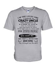 Load image into Gallery viewer, I Have A Crazy Uncle Funny Quote Tee Gift Guys V-Neck
