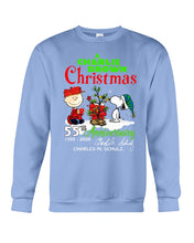 Load image into Gallery viewer, 55Th Anniversary A Charlie Brown Christmas Black T-Shirt Sweatshirt