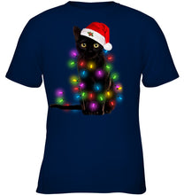 Load image into Gallery viewer, Cat Merry And Bright New Youth Tee