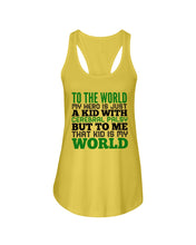 Load image into Gallery viewer, That Kid Is My World Great Gift For Children Family Ladies Flowy Tank