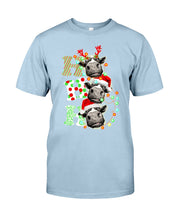 Load image into Gallery viewer, Funny Cows Ho Ho Ho Christmas Gift For Cow Lovers Guys Tee