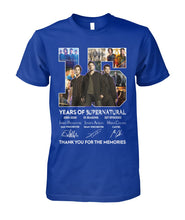 Load image into Gallery viewer, Supernatural 15 Years Anniversary Gift For Fan Black T-Shirt Guys Tee