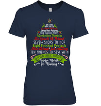 Load image into Gallery viewer, Christmas Tree Eleven Fabric Bundles T-Shirt Ladies Tee