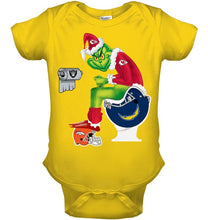 Load image into Gallery viewer, Funny Grinch Kansas Chief Christmas Gift Tee Baby Onesie