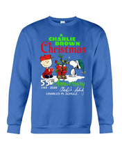 Load image into Gallery viewer, 55Th Anniversary A Charlie Brown Christmas Black T-Shirt Sweatshirt