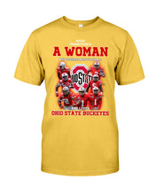 Load image into Gallery viewer, Woman Loves Ohio States Buckeyes American Football Ncaa 2019 T-Shirt Guys Tee
