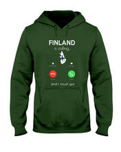 Load image into Gallery viewer, Finland Is Calling Funny Elf Christmas T-Shirt Hoodie