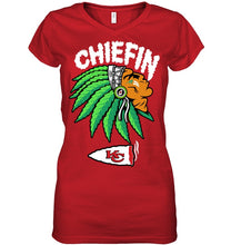 Load image into Gallery viewer, Chiefin Kansas City Chiefs Gift For Fans T-Shirt Ladies V-Neck