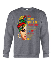 Load image into Gallery viewer, January Queen 3 Sides Horoscopes T-Shirt Sweatshirt