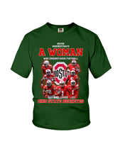 Load image into Gallery viewer, Woman Loves Ohio States Buckeyes American Football Ncaa 2019 T-Shirt Youth Tee