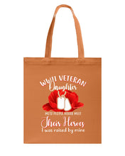 Load image into Gallery viewer, Wwii Veteran Daughter Their Heroes Basketweave Tote Bag