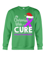 Load image into Gallery viewer, Epilepsy Awareness - My Christmas Wish Is A Cure Sweatshirt