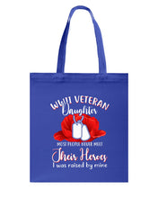 Load image into Gallery viewer, Wwii Veteran Daughter Their Heroes Basketweave Tote Bag