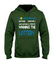 Load image into Gallery viewer, Down Syndrome Lottery Black T-Shirt Gift Hoodie