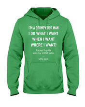 Load image into Gallery viewer, Grumpy Old Man June Wife Black Quote T-Shirt Hoodie