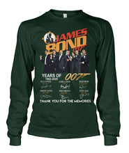 Load image into Gallery viewer, James Bond Anniversary Autograph 1962-2020 T-Shirt Unisex Long Sleeve