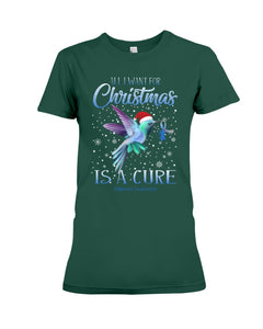 All I Want For Christmas Is A Cure Stop Diabetes Ladies Tee