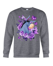 Load image into Gallery viewer, Donkey Loves Purple Flowers Custom T-Shirt Sweatshirt