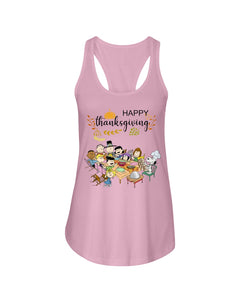 Snoopy Happy Thanksgiving T-Shirt Ladies Flowy Tank