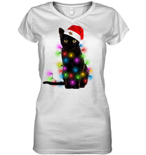 Load image into Gallery viewer, Cat Merry And Bright New Ladies V-Neck