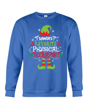 Load image into Gallery viewer, Santa's Favorite Physical Therapist Black T-Shirt Sweatshirt