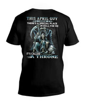 Load image into Gallery viewer, Throne April Guy Special Space Horoscope T-Shirt Guys V-Neck