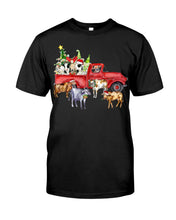 Load image into Gallery viewer, Merry Christmas In Town Cow Lovers Gift For Farmers Guys Tee