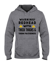 Load image into Gallery viewer, Warning Redhead With Thick Thighs Quote Mug Hoodie