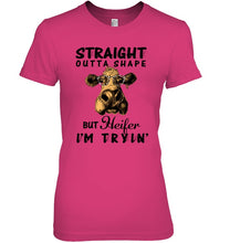 Load image into Gallery viewer, But Heifer I Am Trying For Cow Lovers Shirt Ladies Tee