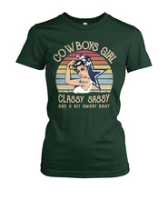 Load image into Gallery viewer, Dallas Cowboys Girl Classy Sassy Ladies Tee