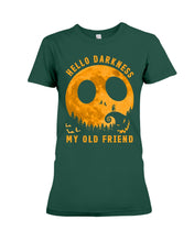 Load image into Gallery viewer, Darkness My Old Friend Halloween T-Shirt Ladies Tee