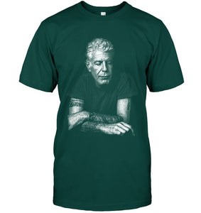 Anthony Bourdain Gift For Fans Black T-Shirt Guys Tee