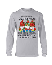 Load image into Gallery viewer, Swedish Christmas Gnome Cute Gift Tee Unisex Long Sleeve