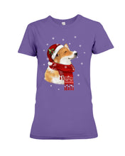 Load image into Gallery viewer, Corgi Christmas Gift Funny T-Shirt Ladies Tee