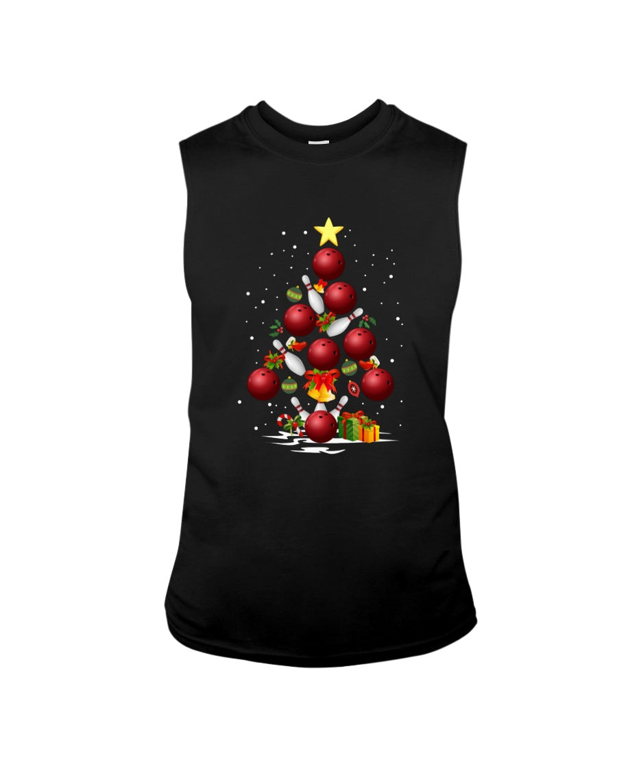 Bowling   Bowling Christmas Tree Christmas T-Shirt Unisex Long Sleeve