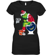 Load image into Gallery viewer, Funny Grinch Kansas Chief Christmas Gift Tee Ladies V-Neck