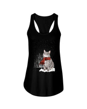 Load image into Gallery viewer, Cute Cat Christmas Gift For Cat Lovers Custom T-Shirt Ladies Flowy Tank