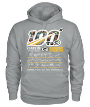 Load image into Gallery viewer, 100 Years Of Greenbay Packers T-Shirt Hoodie