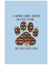 Load image into Gallery viewer, A Woman Cannot Survive On Books Alone T-Shirt Vertical Poster