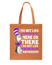 Load image into Gallery viewer, Fibromyalgia Anywhere Break Cancer Spirit T-Shirt Basketweave Tote Bag