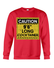 Load image into Gallery viewer, Caution 9&#39;6&#39;&#39; Long Cocktainer Black T-Shirt Sweatshirt