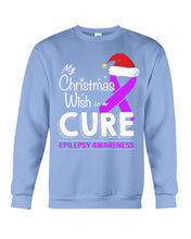 Load image into Gallery viewer, Epilepsy Awareness - My Christmas Wish Is A Cure Sweatshirt