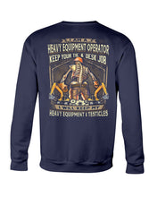 Load image into Gallery viewer, Heavy Equipment Operator Black T-Shirt Sweatshirt