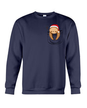 Load image into Gallery viewer, Pocket Slothmas Christmas Gift Funny T-Shirt Sweatshirt
