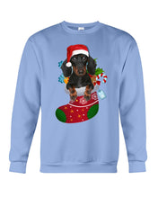 Load image into Gallery viewer, Dachshund In A Sock Christmas Cute Gift For Dachshunds Lovers Sweatshirt